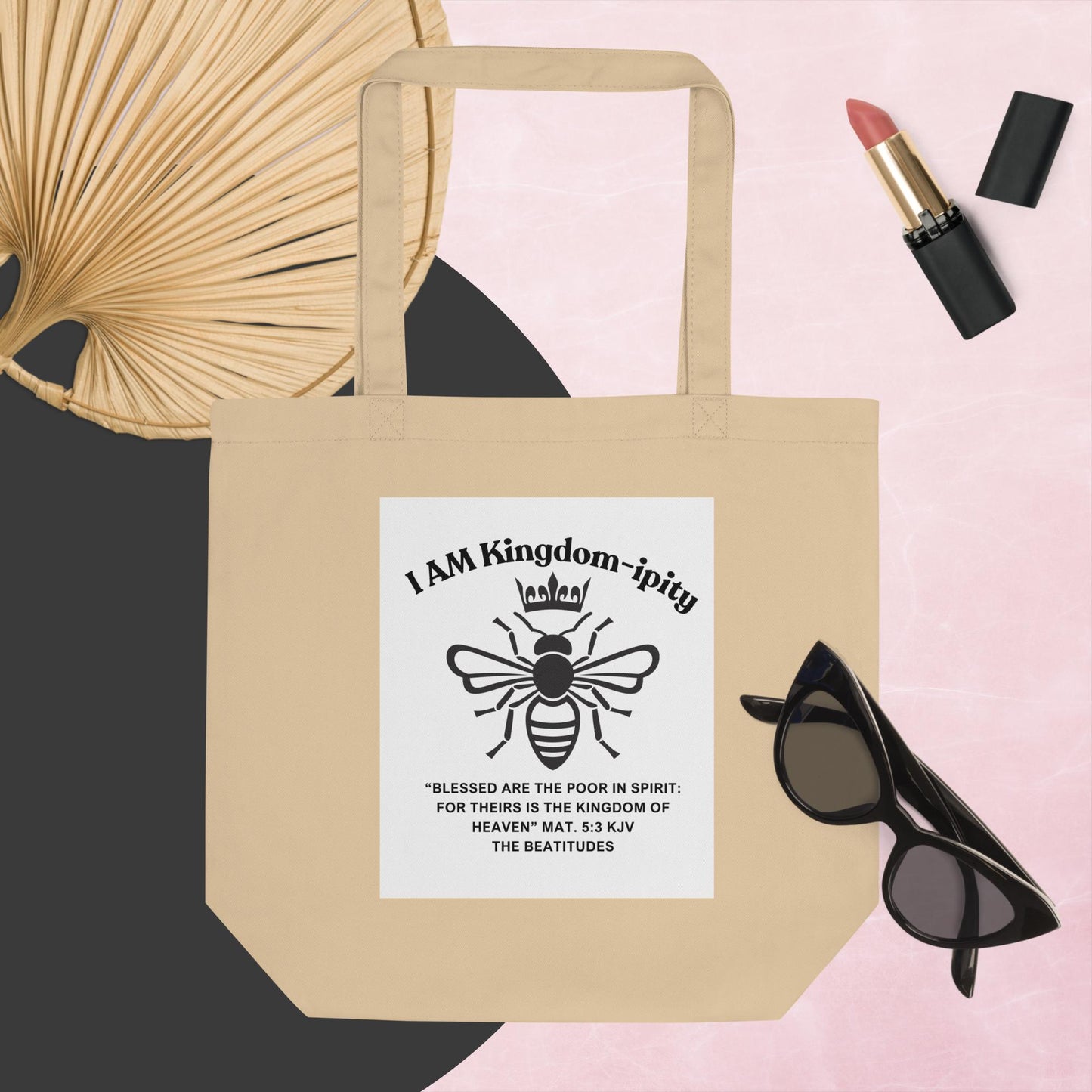 Eco Tote Bag "I AM Kingdom-ipity" B/W