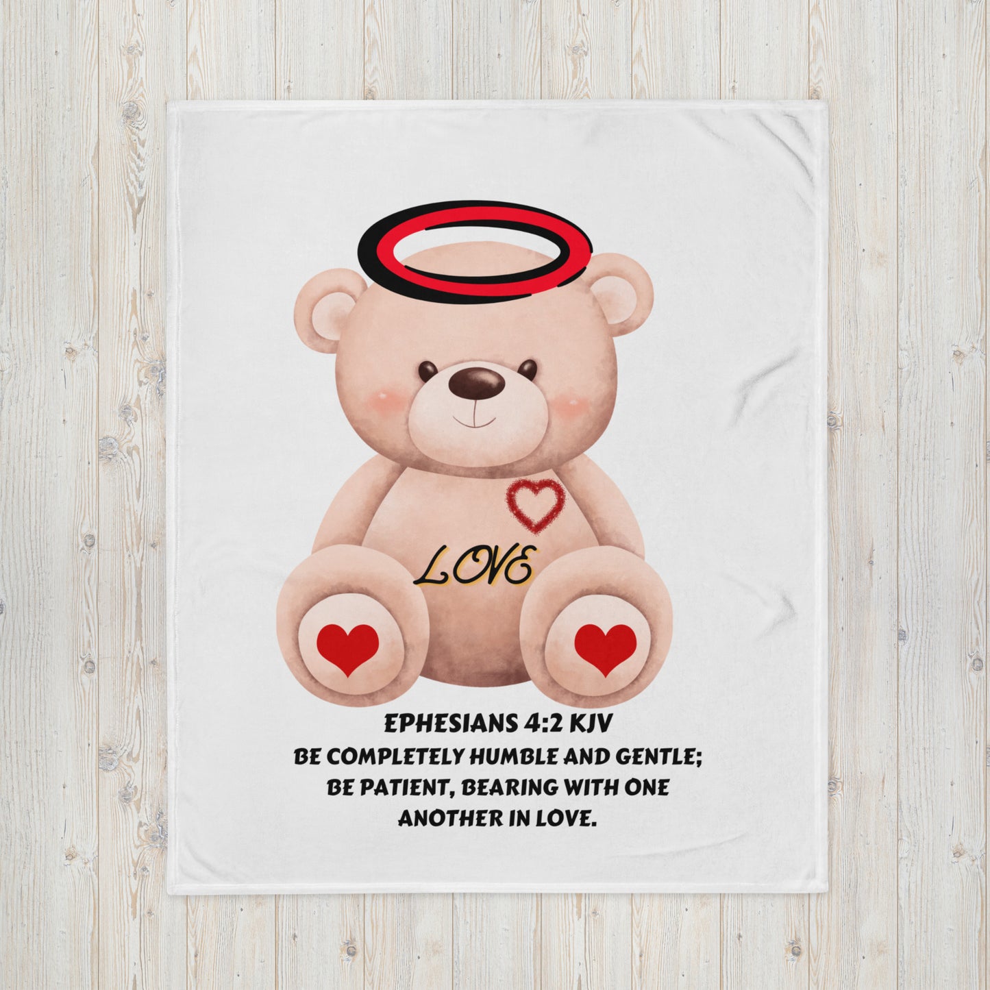 Throw Blanket-Love Bear