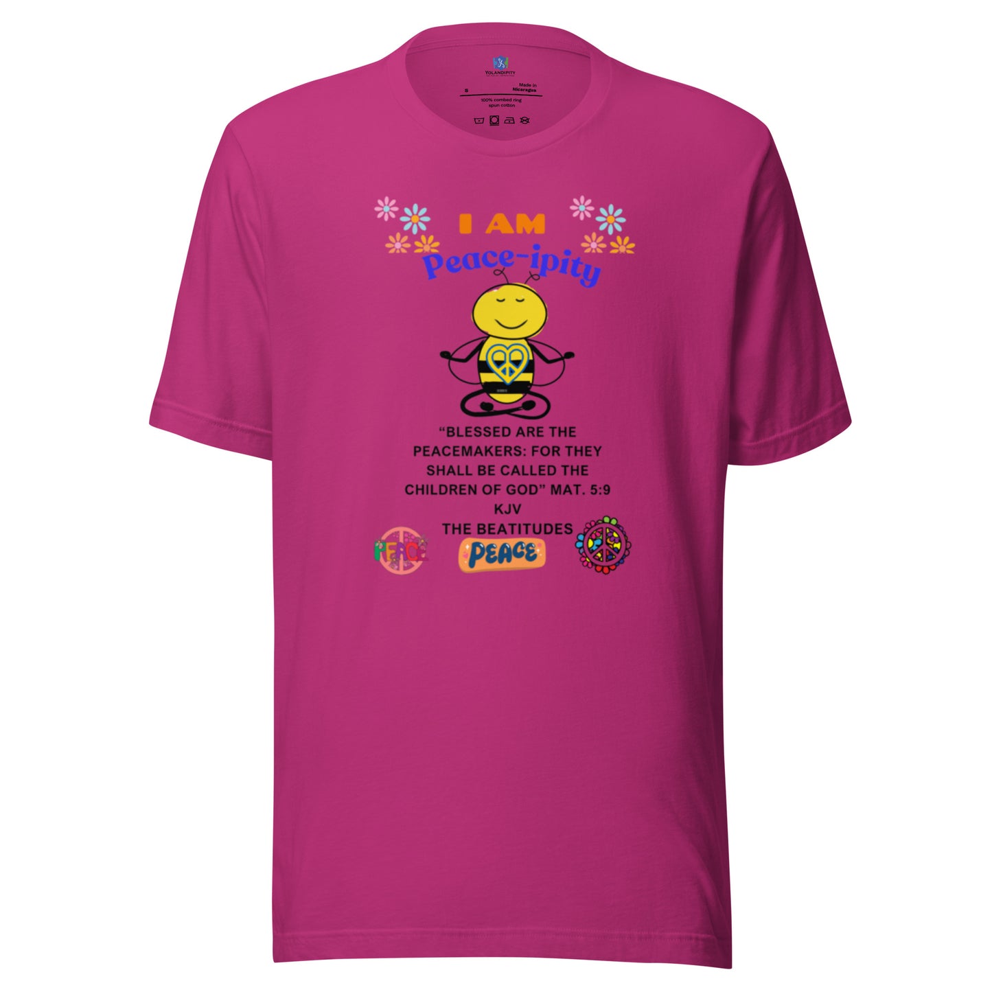Unisex t-shirt-"I AM Peace-ipity" Color II