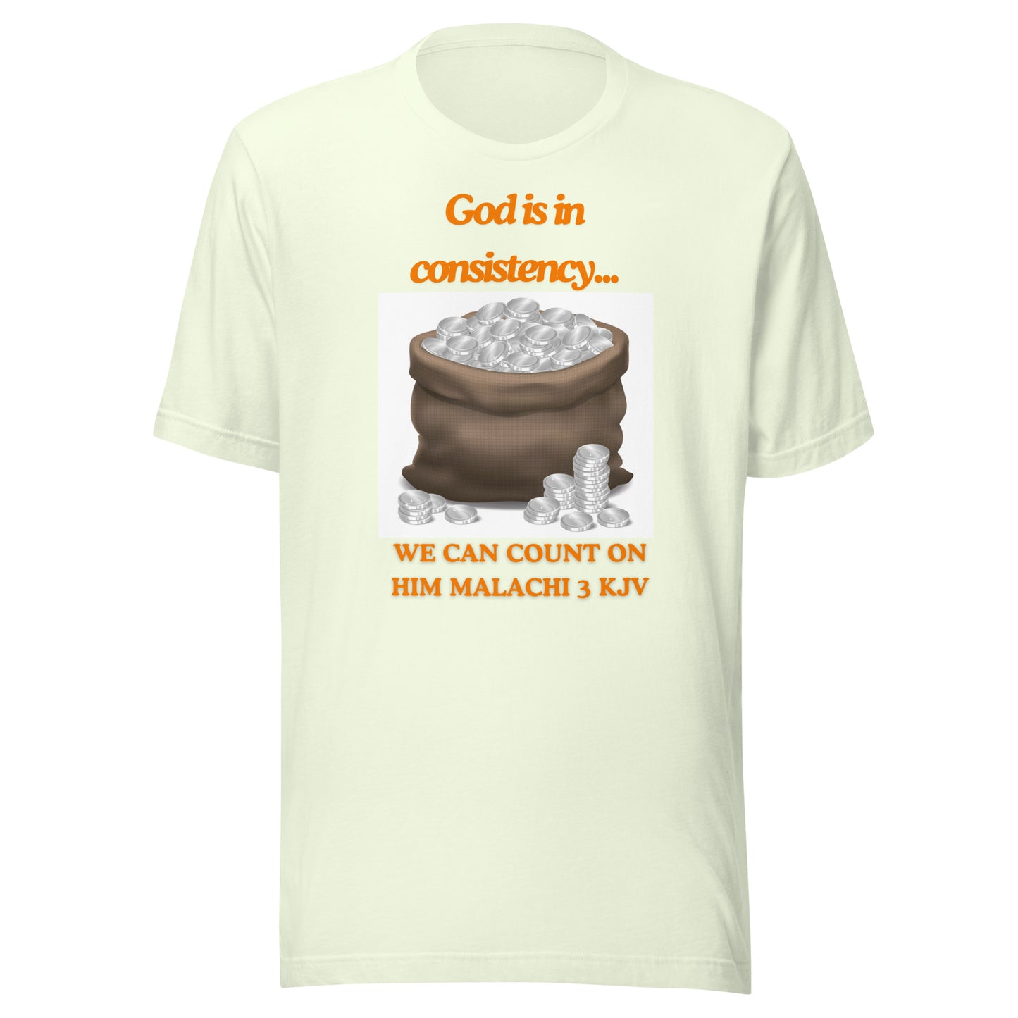 "God is in consistency" Unisex t-shirt