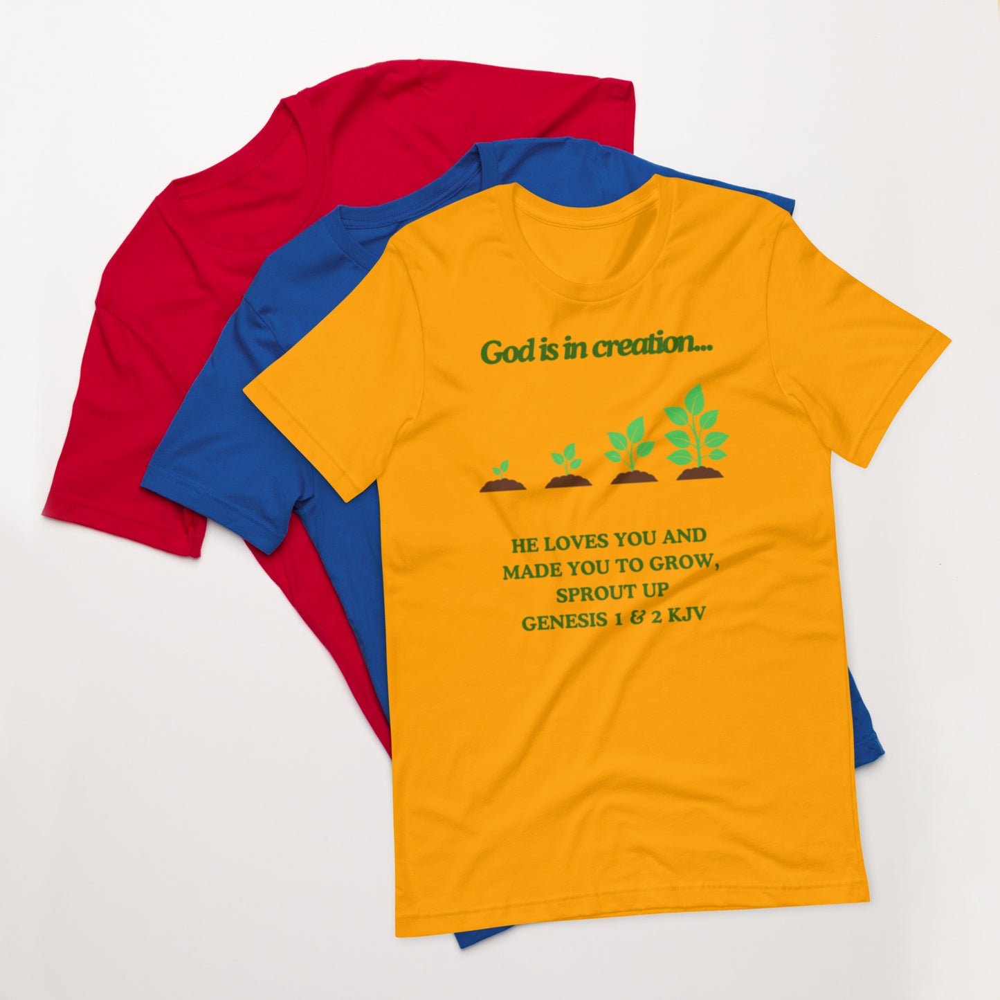 "God is in creation" Unisex t-shirt