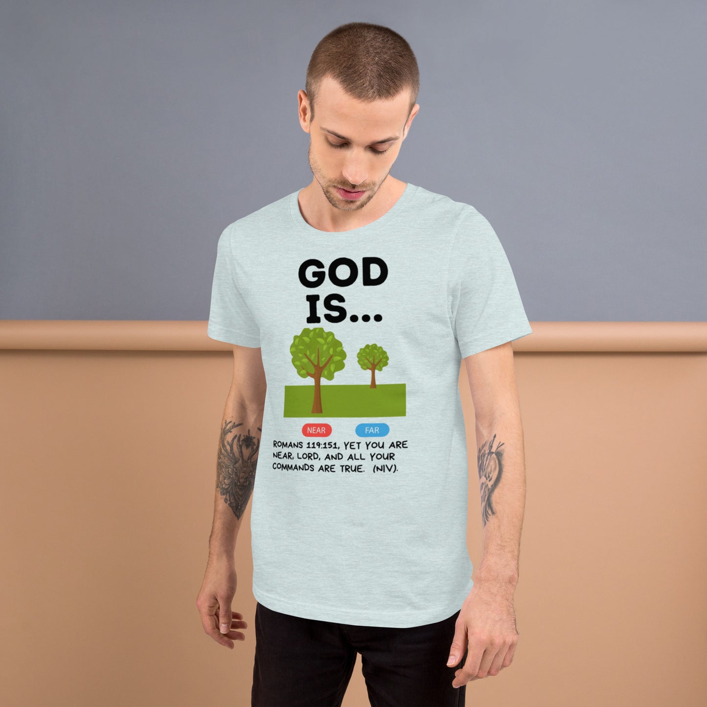 God is near Unisex t-shirt