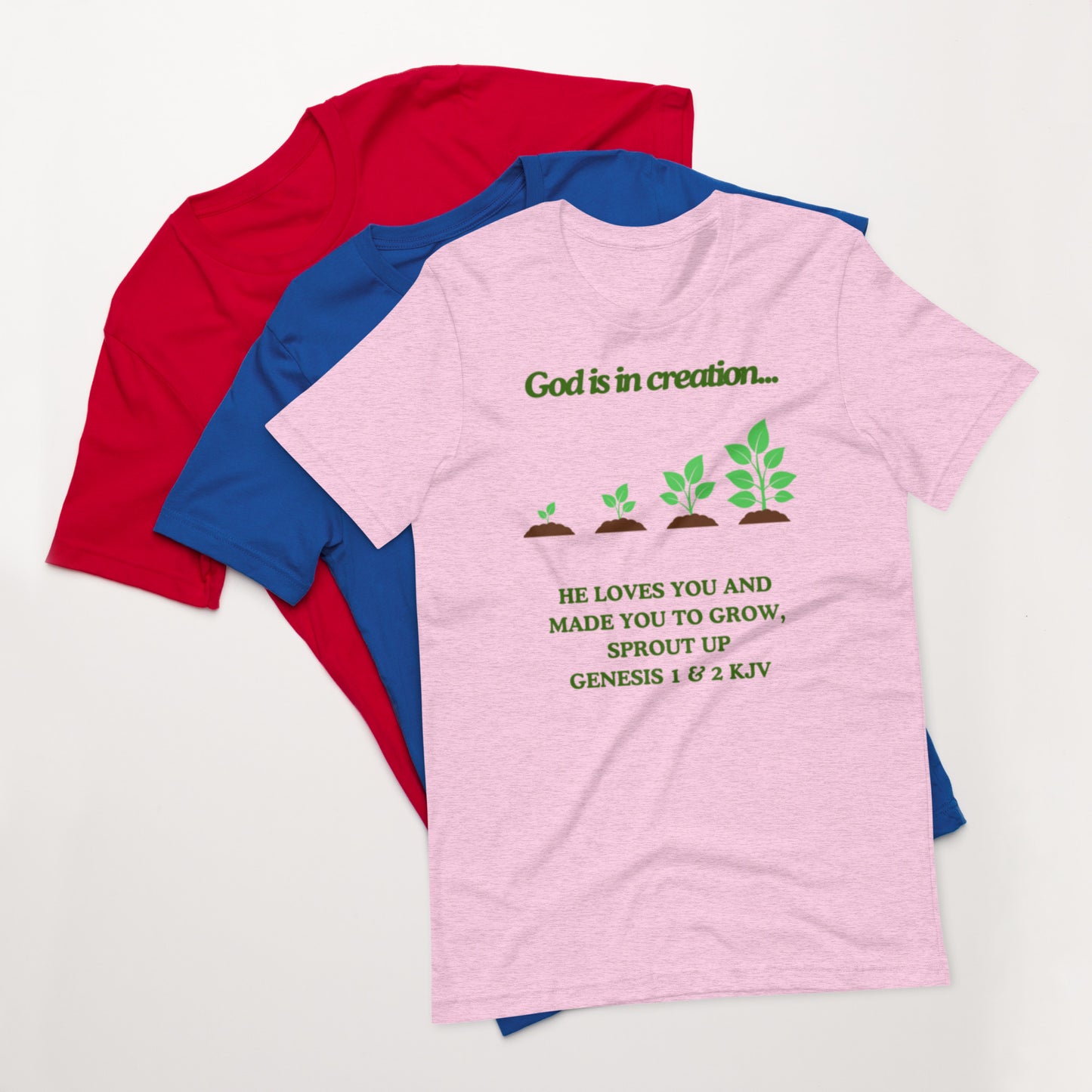 "God is in creation" Unisex t-shirt