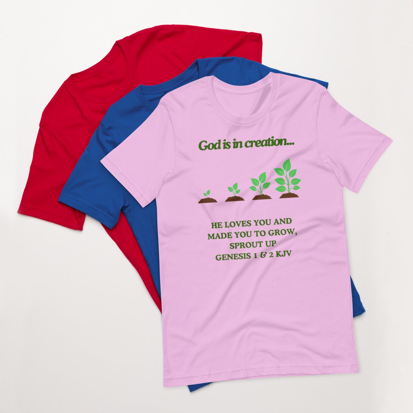 "God is in creation" Unisex t-shirt