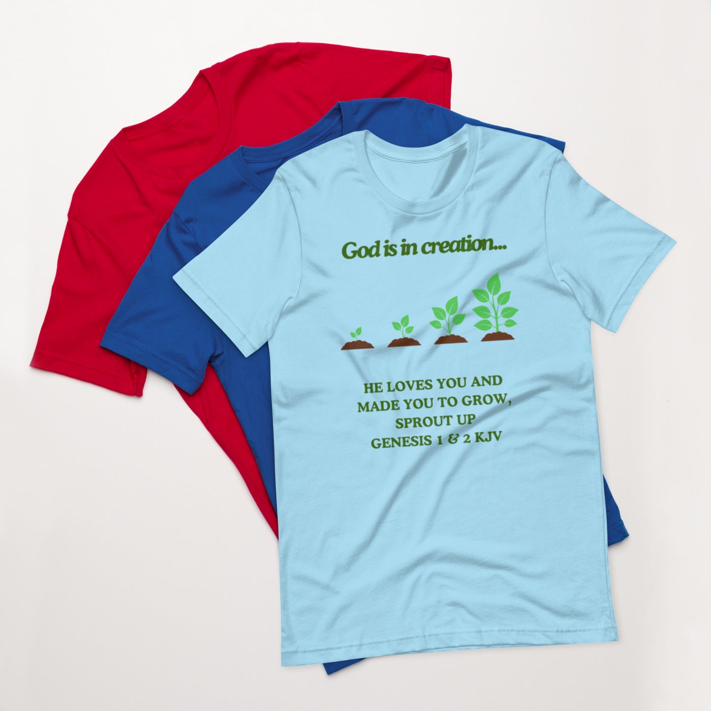 "God is in creation" Unisex t-shirt