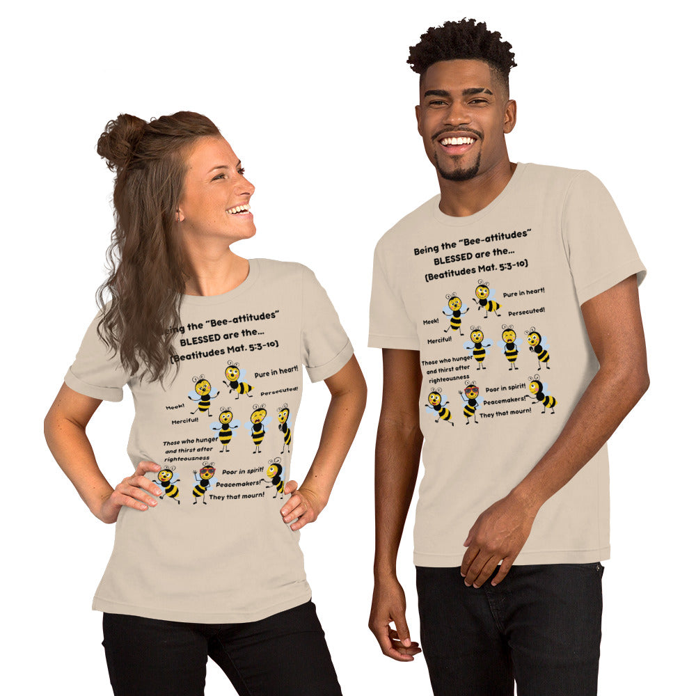 Unisex t-shirt "Being the Bee-attitudes" Adult