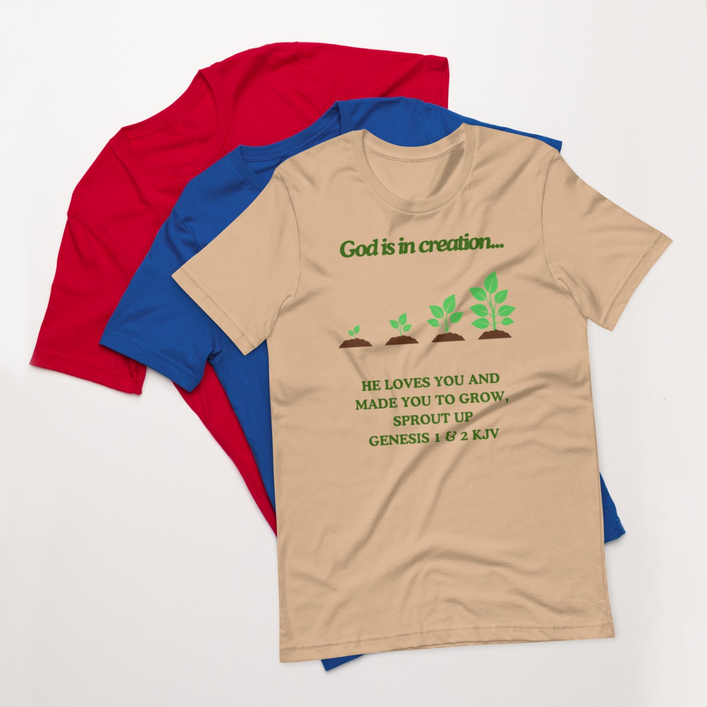 "God is in creation" Unisex t-shirt