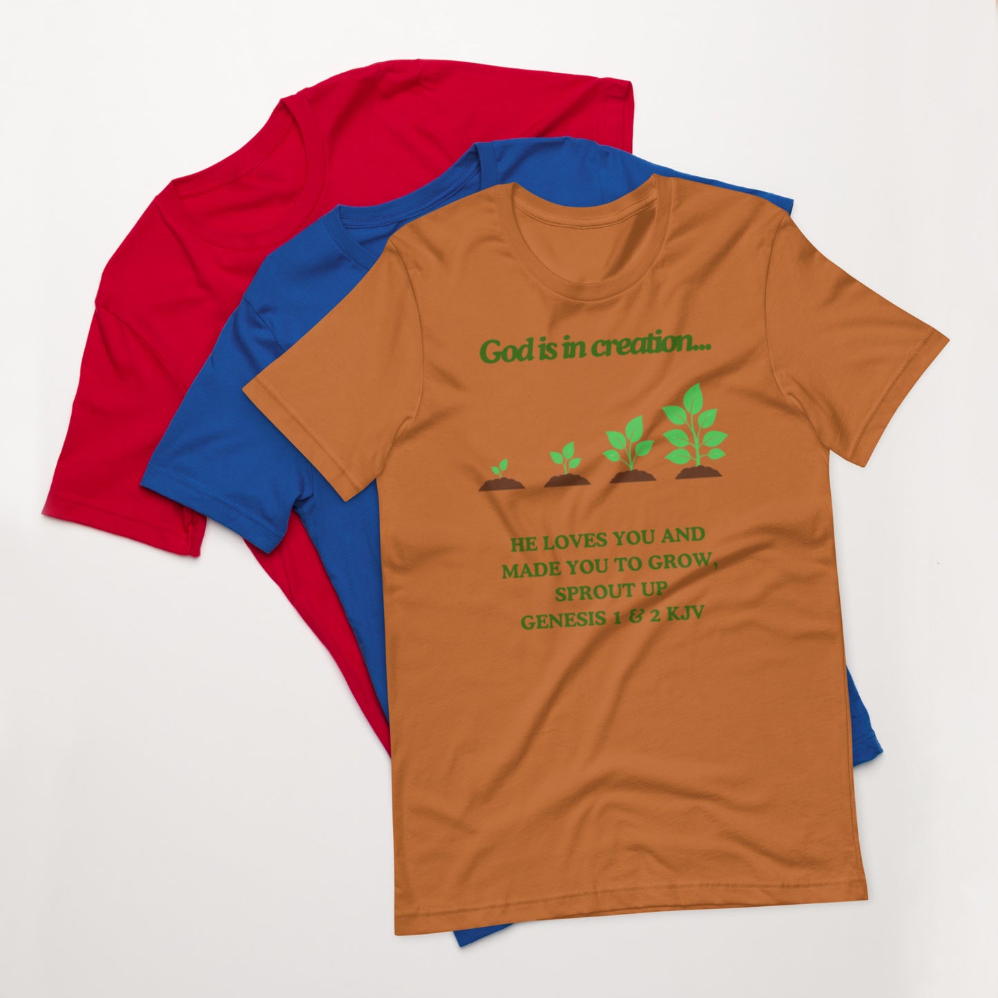 "God is in creation" Unisex t-shirt