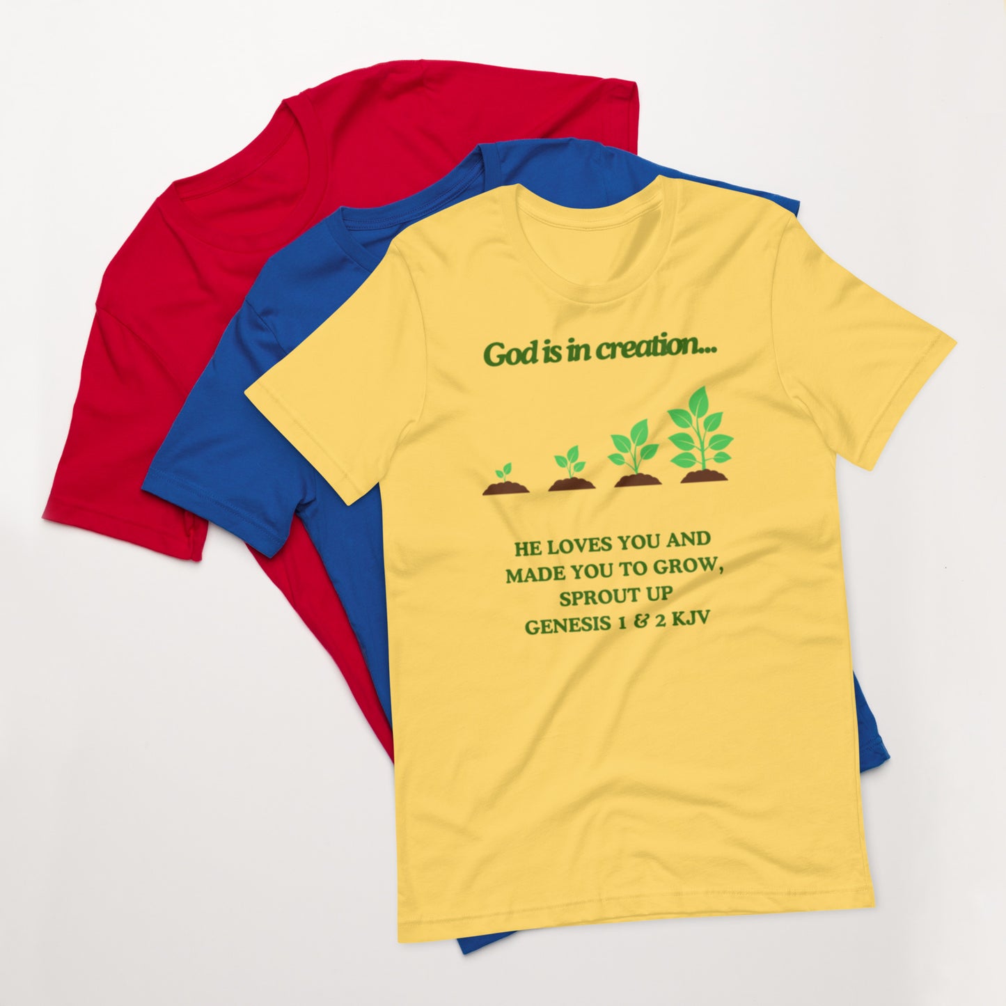 "God is in creation" Unisex t-shirt