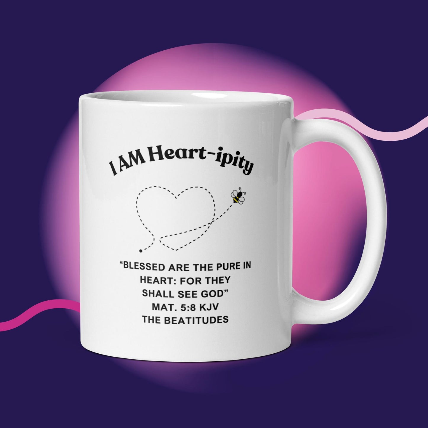 "I AM Heart-ipity" Coffee Mug B/W