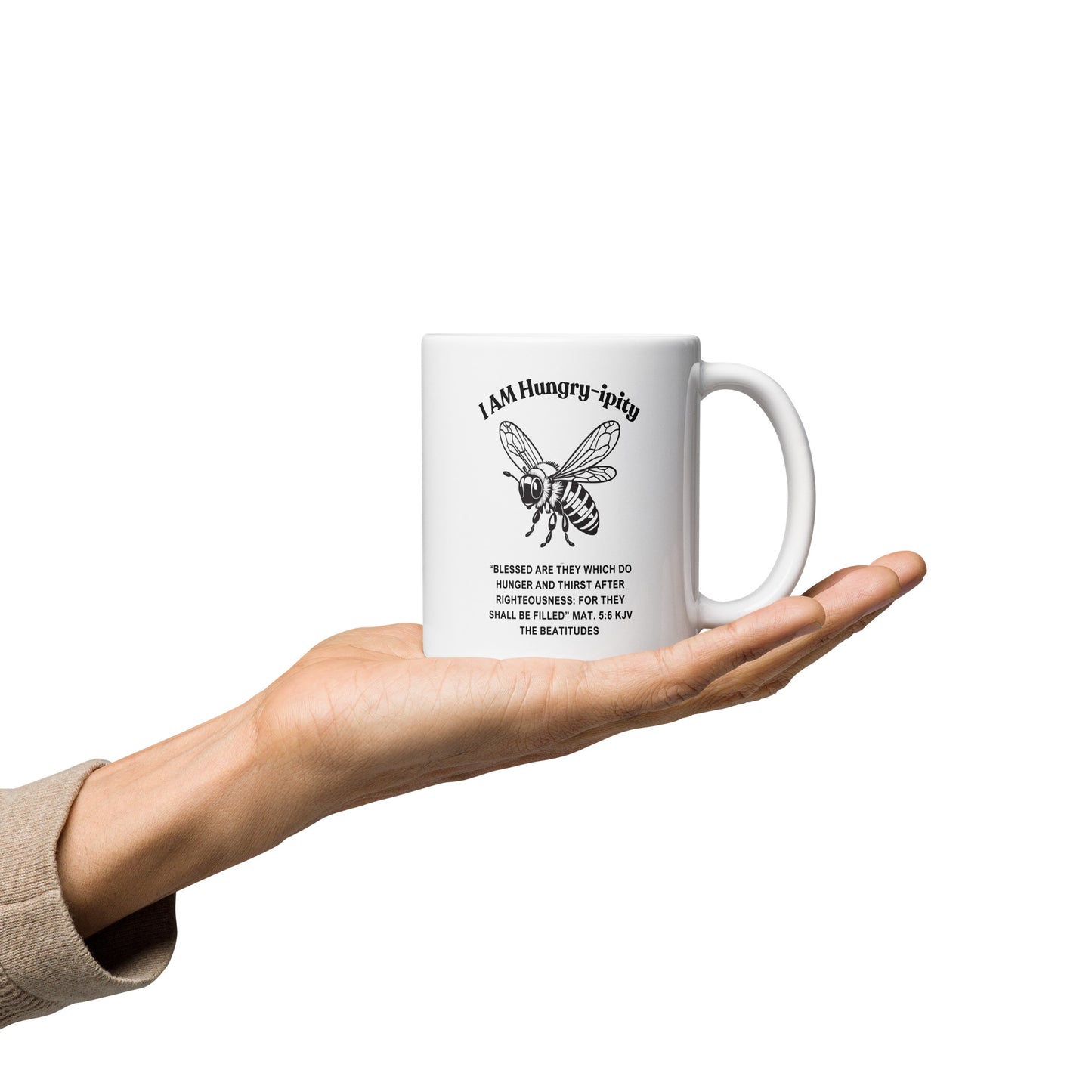 "I AM Hungry-ipity" Coffee Mug B/W