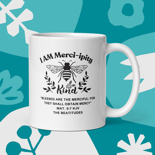 "I AM Merci-ipity" Coffee Mug B/W