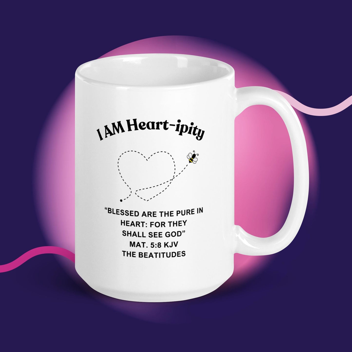 "I AM Heart-ipity" Coffee Mug B/W