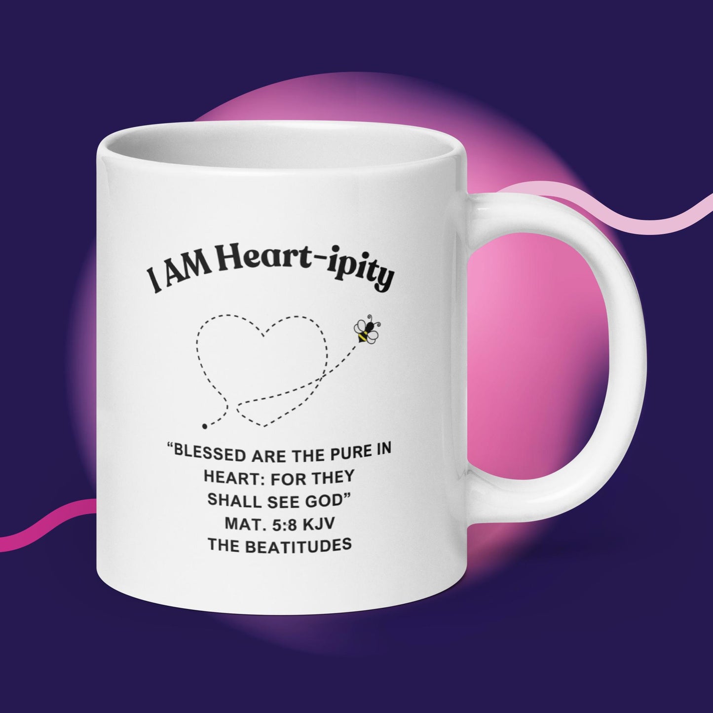 "I AM Heart-ipity" Coffee Mug B/W