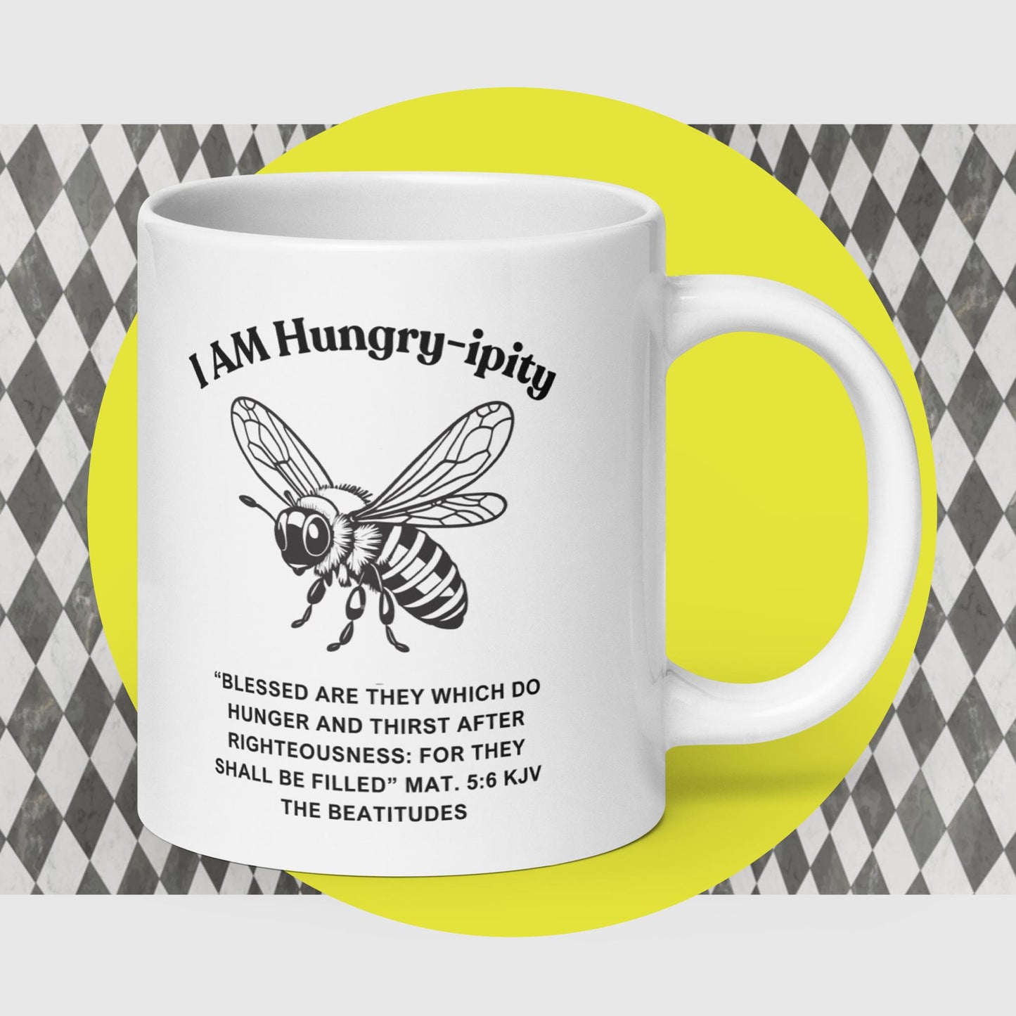 "I AM Hungry-ipity" Coffee Mug B/W