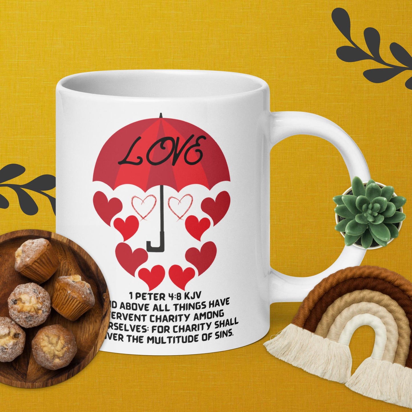 White glossy mug-LOVE COVERS