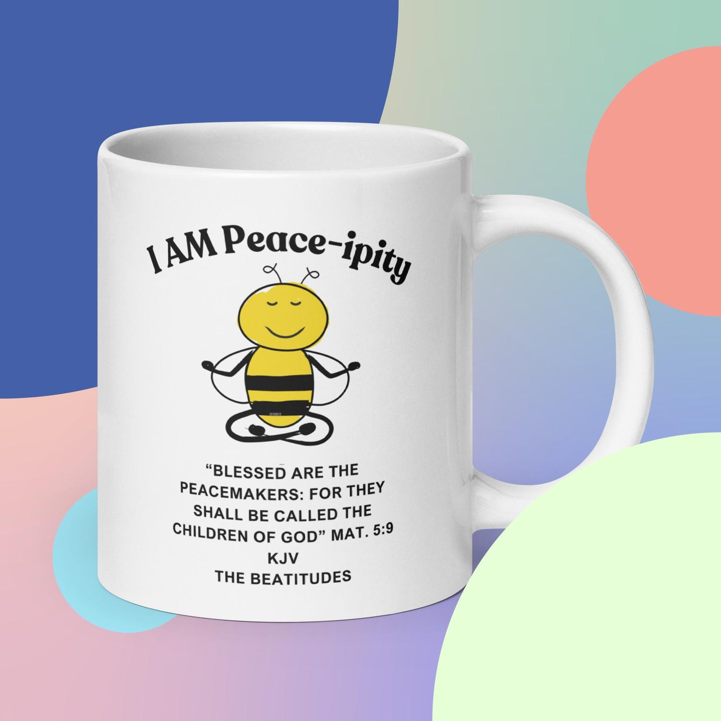 "I AM Peace-ipity" Coffee Mug B/W