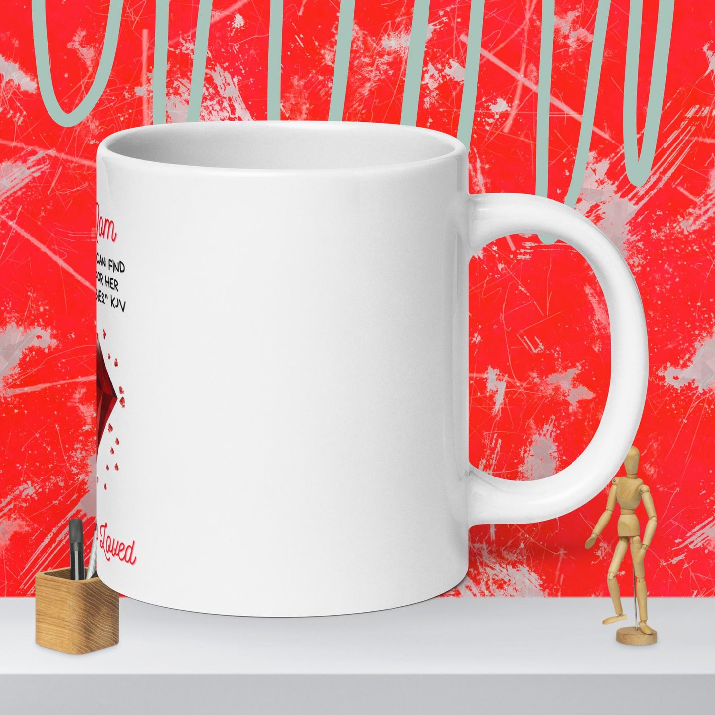 To My Mom-White glossy mug-Rubies