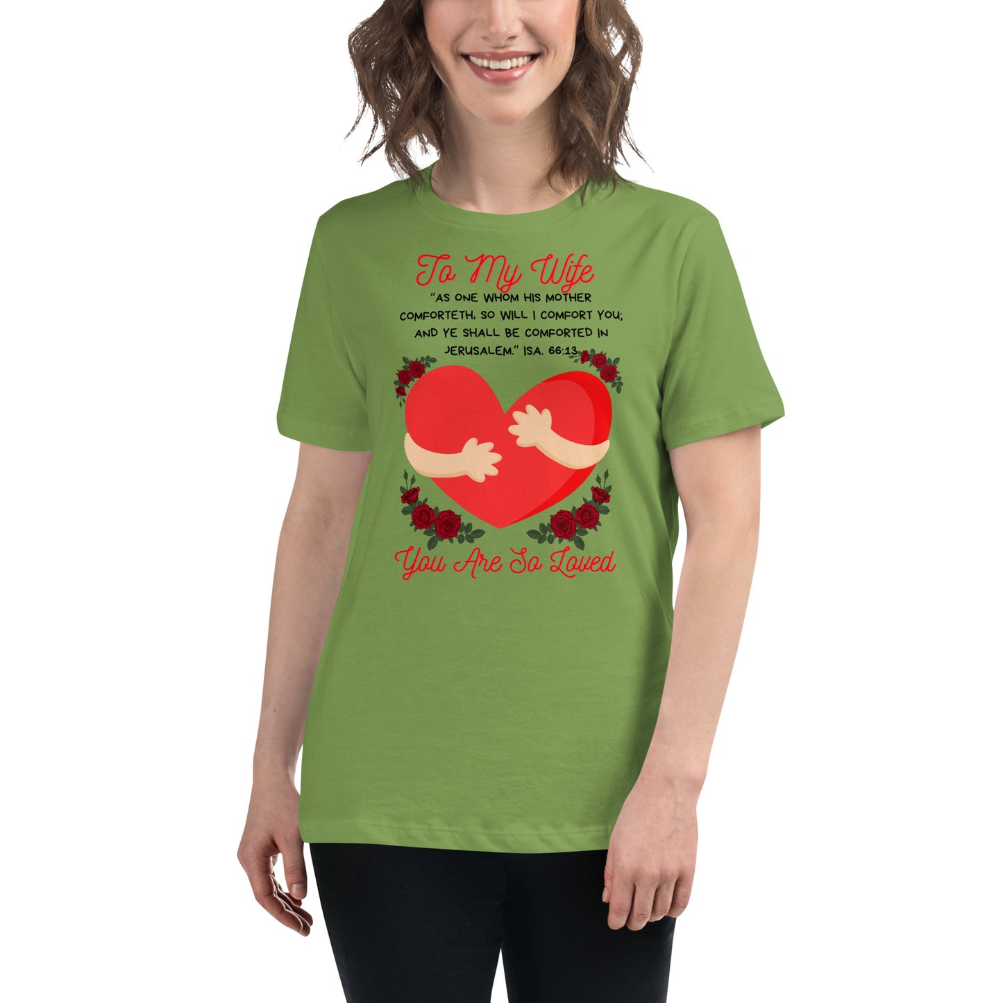 To My Wife- "Hugs" Women's Relaxed T-Shirt