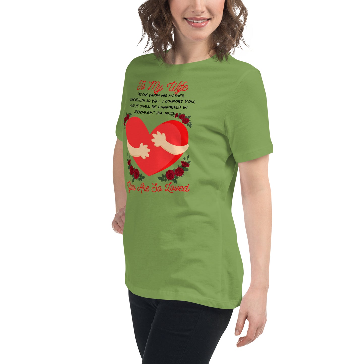 To My Wife- "Hugs" Women's Relaxed T-Shirt