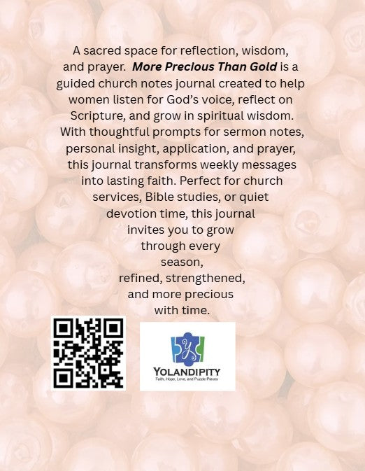 More Precious Than Gold:  A Women's Church Notes Journal (Size 6 X 9)