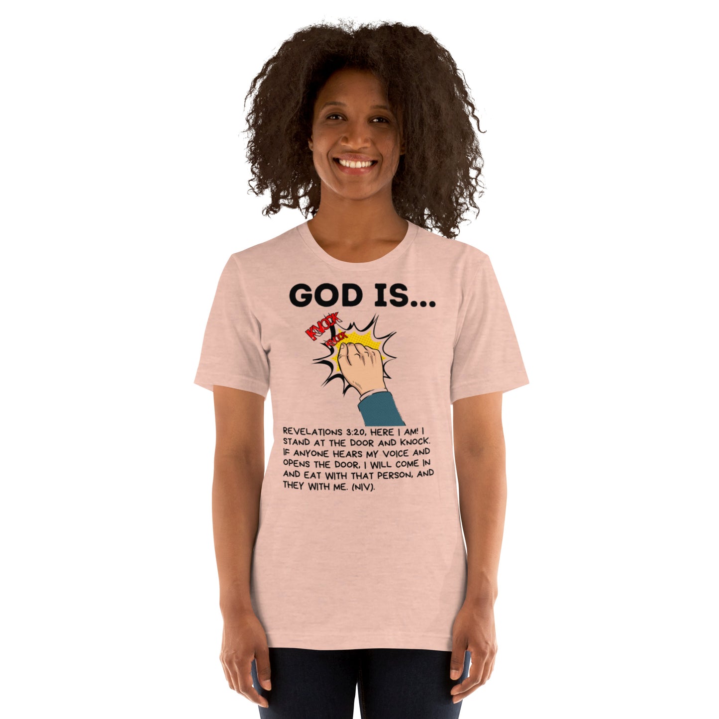 God is knocking Unisex t-shirt