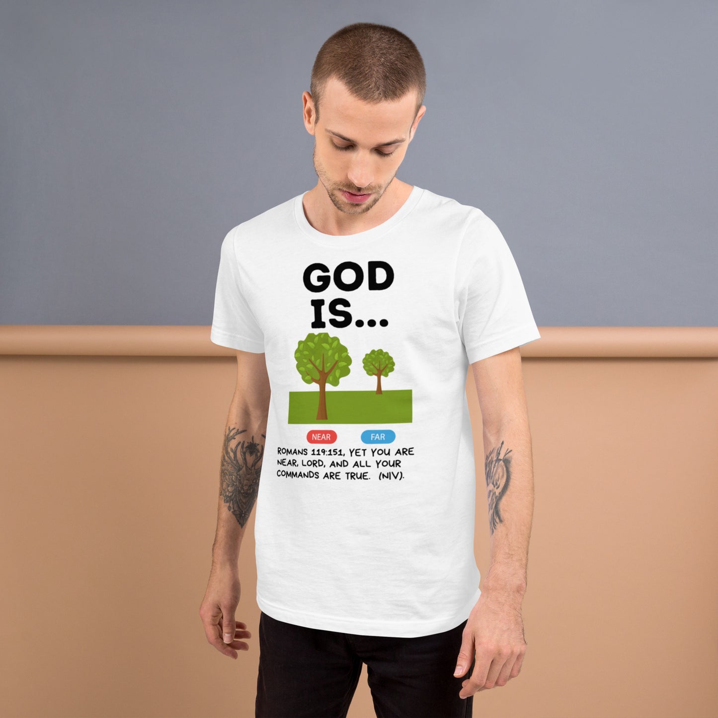 God is near Unisex t-shirt